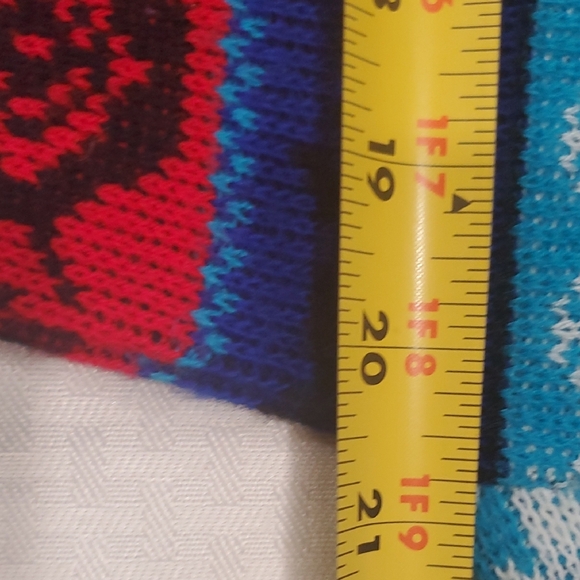 Vtg Glamour Knit Vibrant Multicolor Crewneck Sweater - Picture 9 of 11